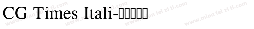 CG Times Itali字体转换